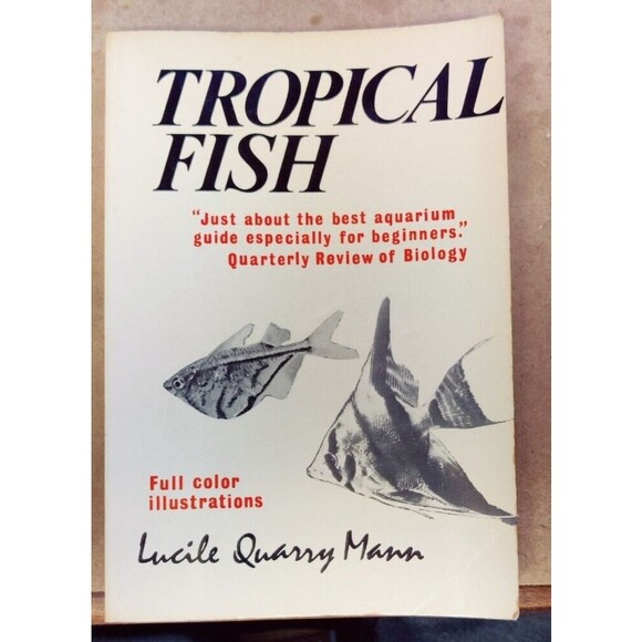 Tropical Fish Book, Lucile Quarry Mann. 1977 Paperback Full Color Illustrations - Picture 1 of 7